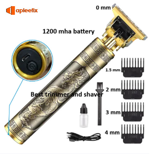 Vintage T9 Recharge Professional Hair Trimmer metal body with type C fast charging port-Original