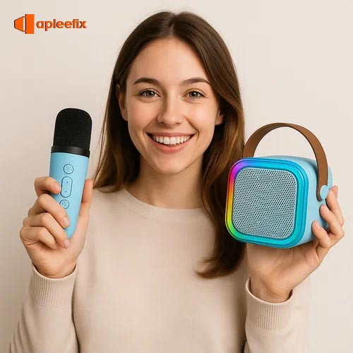 K12 Karaoke Machine Portable Bluetooth 5.3 PA Speaker With 1 Wireless Microphones Home Family Singing Children's Gifts Best For Small Occasion